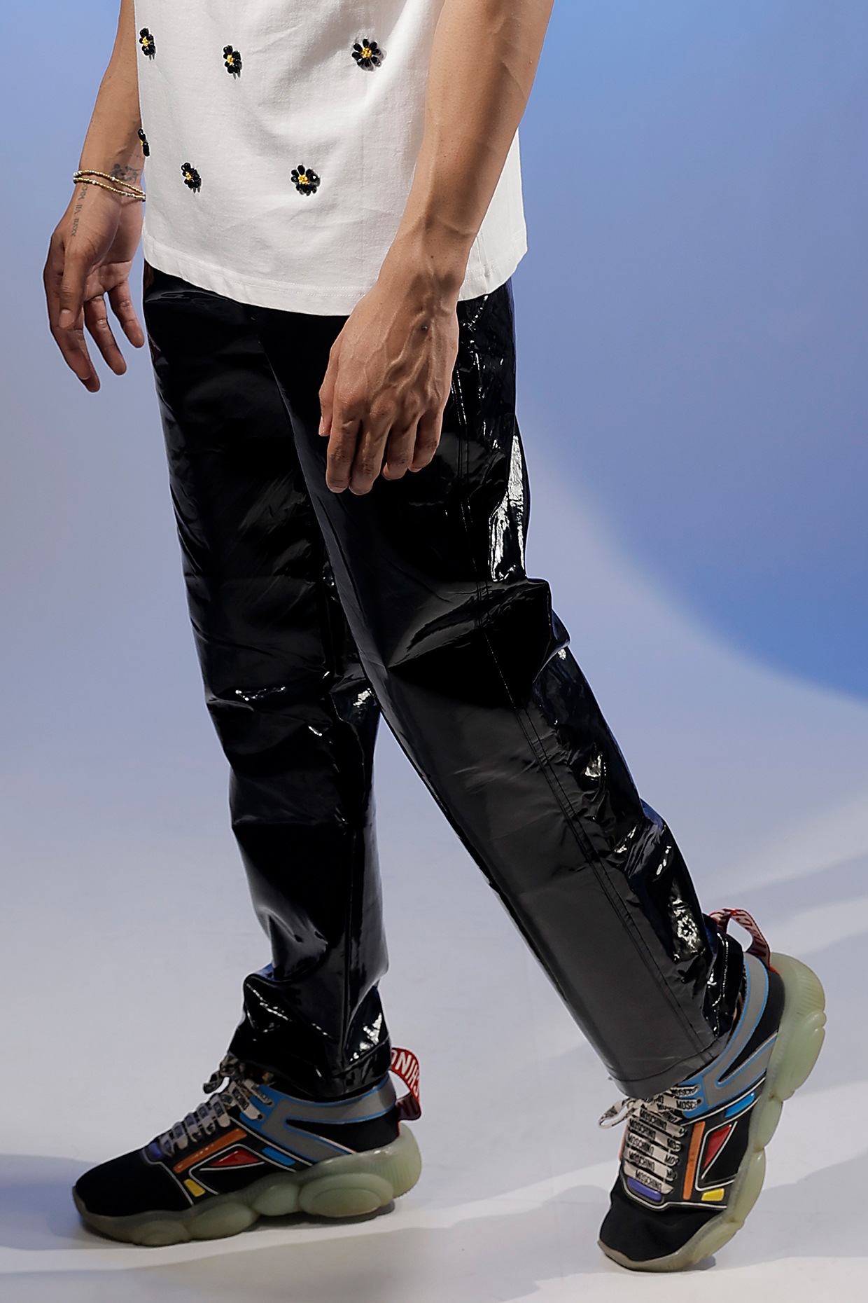 Tapered Jersey Pants, Navy